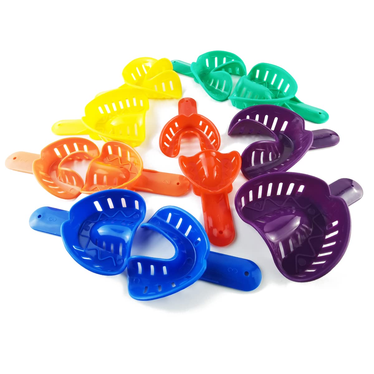 GXXMEI 12PCS 6 Sizes Dental Impression Tray for Adult/Children